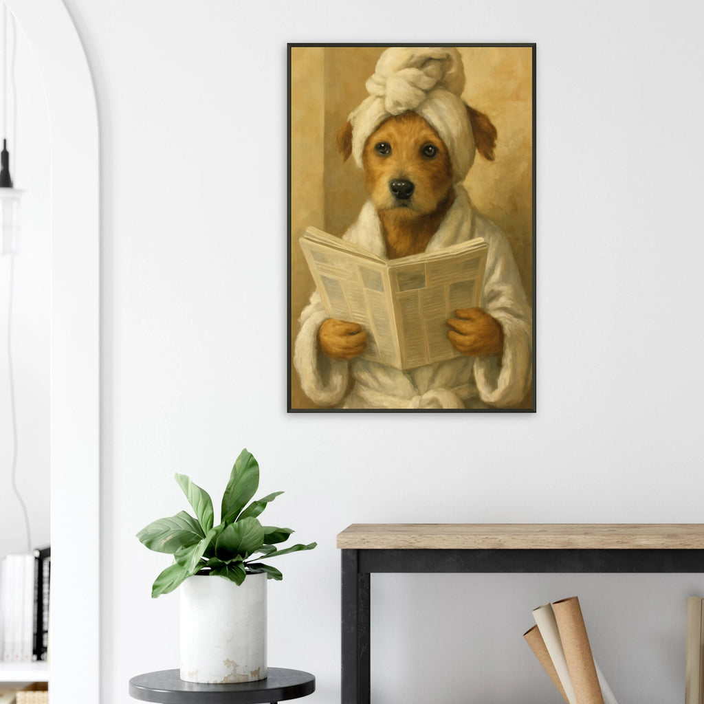 Charming Spa Dog Metal Framed Poster – Gift of Joy - Default Title - Metal Framed Posters