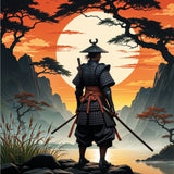 Samurai at Sunset - A Warrior’s Reflection - - Posters