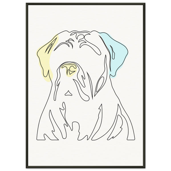 Canine Contour - Minimalist Dog Art - 50x70 cm 20x28″ - Metal Framed Posters