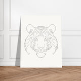 The Silent Majesty - Tiger Line Art Poster - - Posters