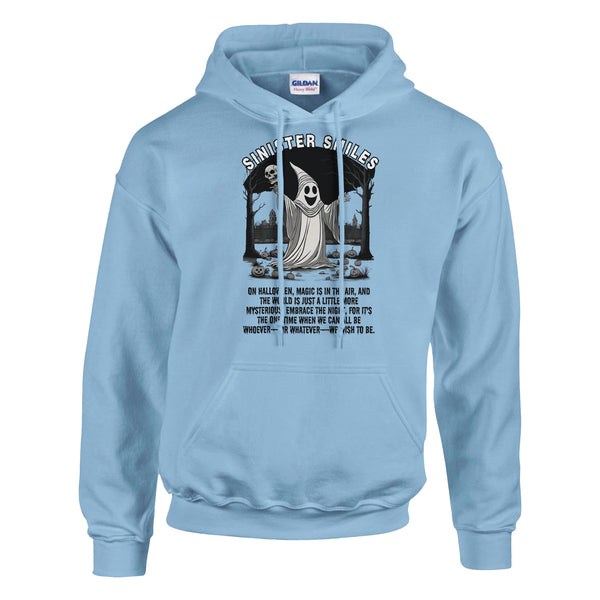 Smiling Ghost - Playful Halloween Vibes - 3XL Light Blue - Hoodies