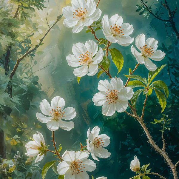 Bloom in Peace – Wood and Metal Framed Poster - Gold Metal Glossy Photo - Framed Posters