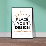 Perfectly Framed - Customizable Matte Paper Poster in Wooden Frame - - Paper Posters