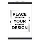 Stunning Art Display - Premium Customizable Poster - 28x43 cm XL (11x17″) Black wall hanger - Posters With Hanger