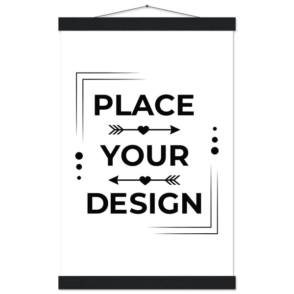 Stunning Art Display - Premium Customizable Poster - 28x43 cm XL (11x17″) Black wall hanger - Posters With Hanger