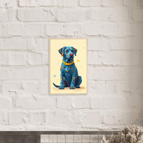 Crystal Canine - Unique Dog Portrait Framed Poster - 40x60 cm 16x24″ Wood frame - Framed Posters