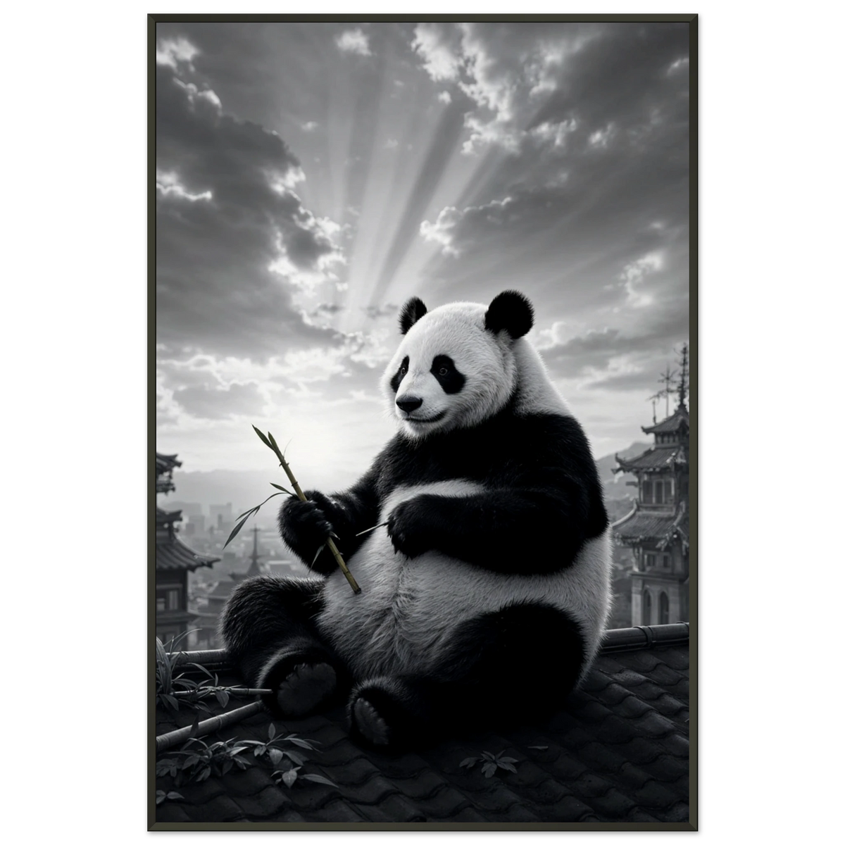 Urban Panda - Cityscape Framed Poster - - Metal Framed Posters