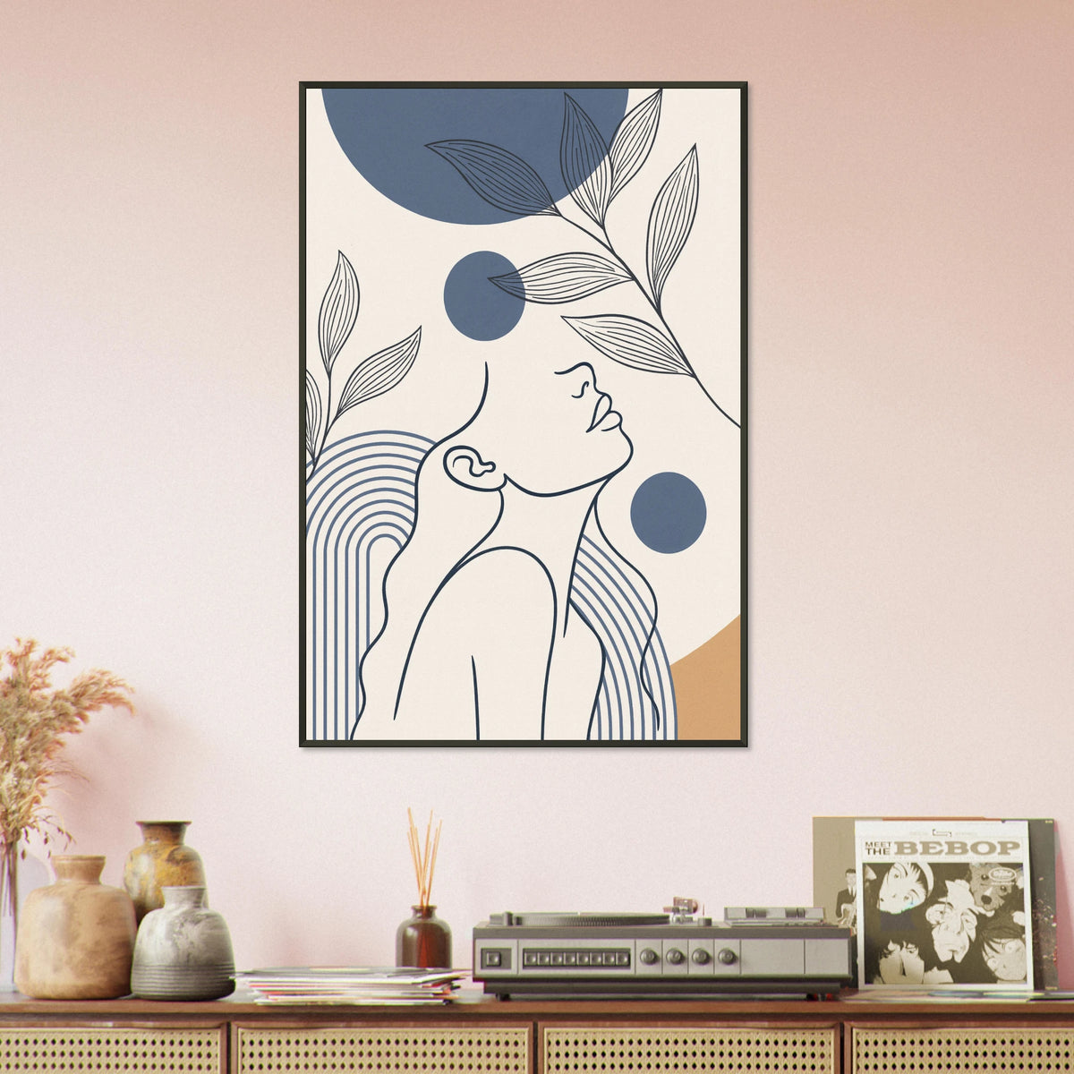 Tranquil Muse – Minimalist Metal Framed Poster Gift - - Metal Framed Posters