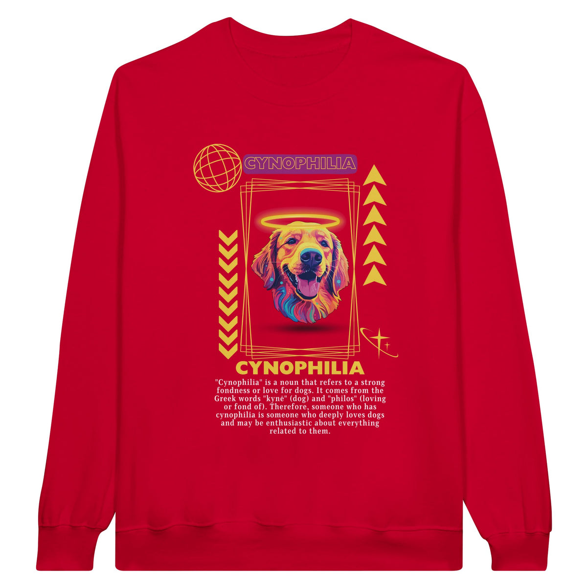 Divine Doggo - Cynophilia's Colorful Charm - Red - Unisex Sweatshirts