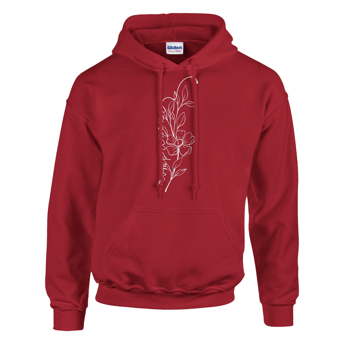 Blossom Boldness - Wear Your Love for Flowers - Cherry Red - Hoodies