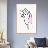 Gentle Expression - Hand Illustration in Premium Frame - 60x90 cm 24x36″ Wood frame - Wooden Framed Posters