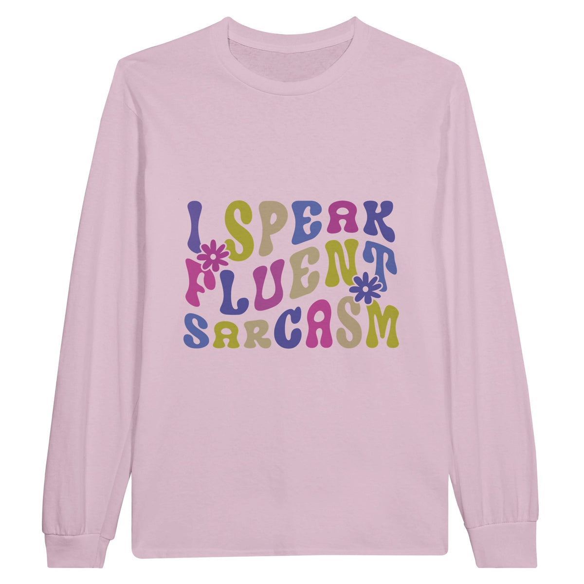 Tongue-in-Cheek Threads - Communicate in Style - Light Pink - Sweatshirt