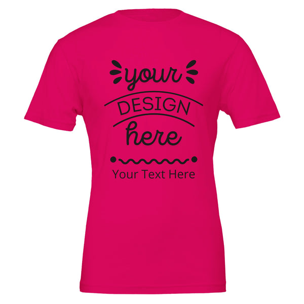 Eco-Friendly Elegance - Customize Your Perfect Fit - Fuchsia - Crewneck T-shirts