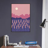 Night Whispers – Gift-Ready Wooden Poster - Black frame - Wooden Framed Posters