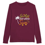 Radiate Joy - 'Girls Just Wanna Have Sun' Shirt - Maroon - Sweatshirt