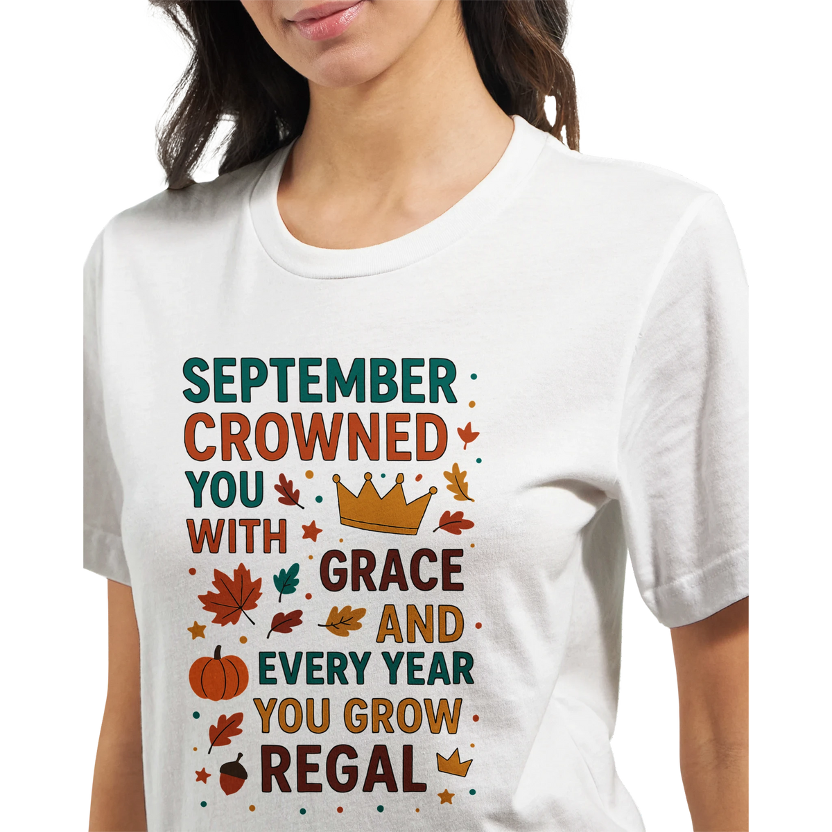Birthday Month Queen Tee for Her – Celebrate Her Month - September - Crewneck T-shirts