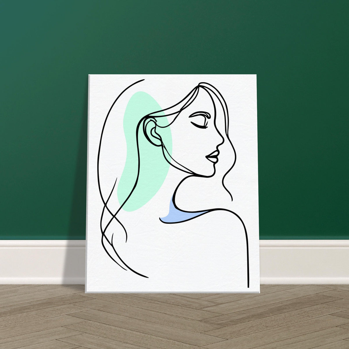 Graceful Contours - Abstract Female Silhouette on Canvas - - Canvas Prints