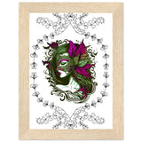 Masked Enchantment - Deluxe Framed Poster - 13x18 cm 5x7″ Wood frame - Framed Posters