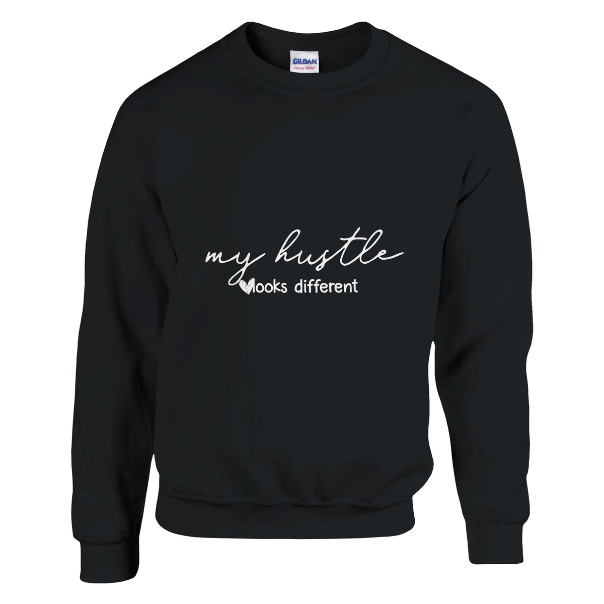 Diverse Endeavors - My Hustle Looks Different Apparel - Black - Crewneck Sweatshirts