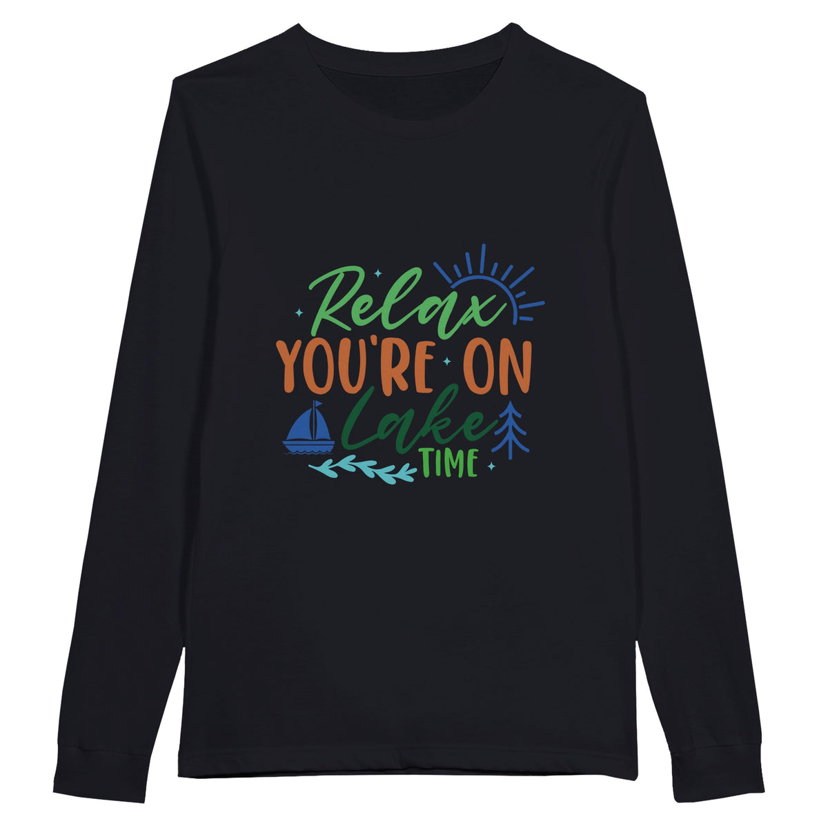 Escape to Relaxation - Let Our Sweatshirt Transport You! - Dark Gray - Long Sleeve T-shirts