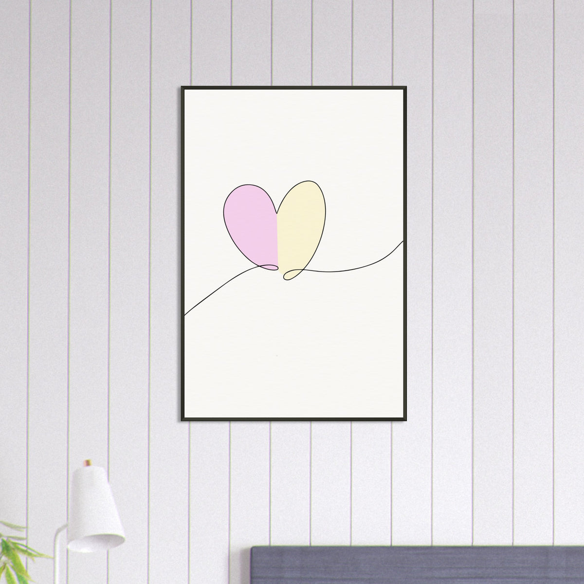 Heartfelt Harmony - Minimalist Love - - Metal Framed Posters