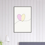 Heartfelt Harmony - Minimalist Love - - Metal Framed Posters