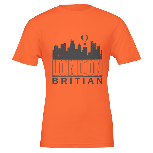 London in Monochrome Elegance - Orange - Crewneck T-shirts