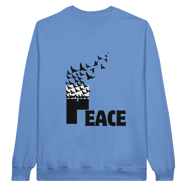 Flight to Peace - Artistic Expression - Carolina Blue - Crewneck Sweatshirts