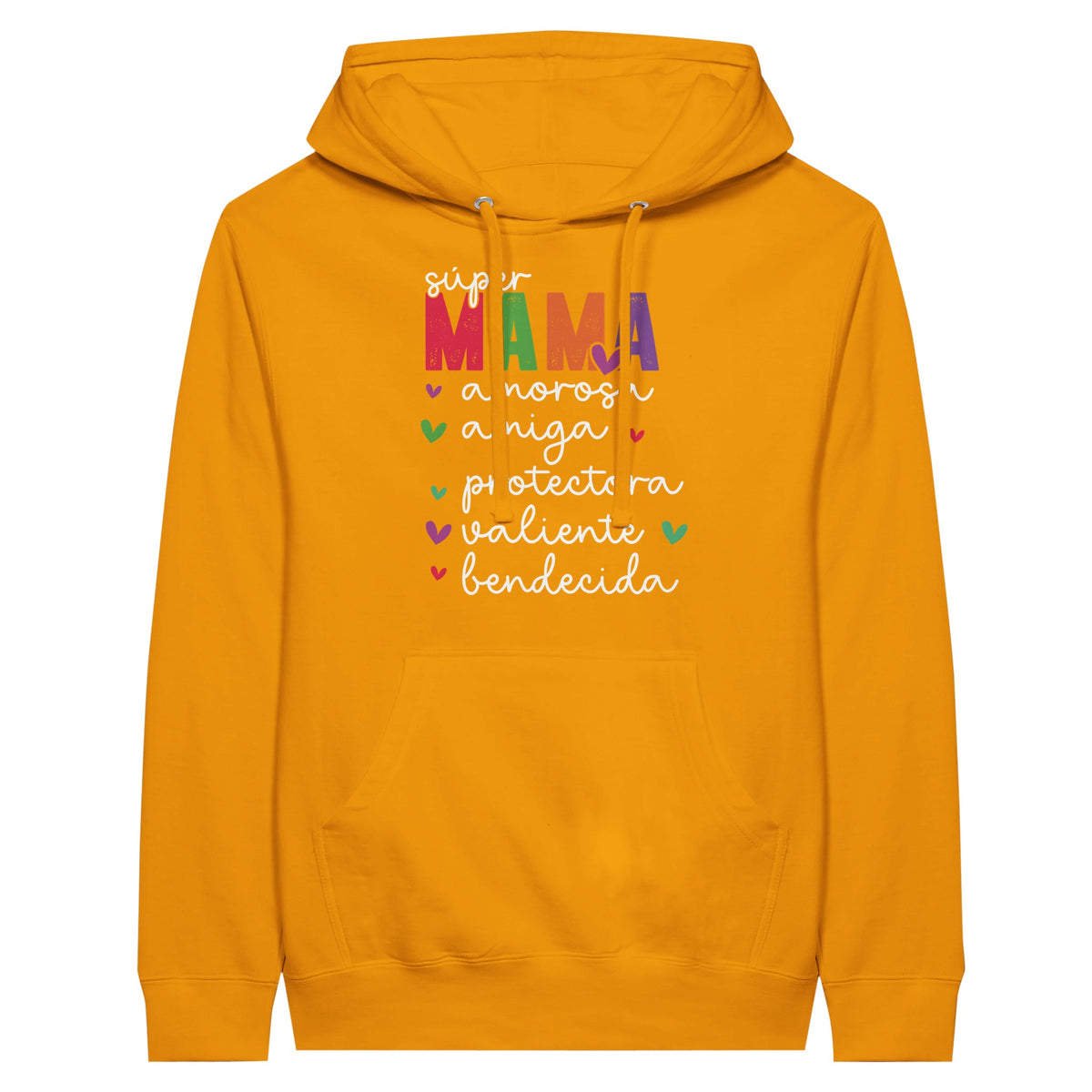 Soulful Sentiments - Embrace Every Emotion Unisex Pullover Hoodie - Gold M - Print Material