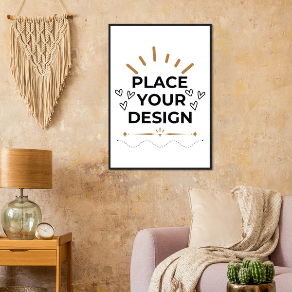 Vivid Decor - Semi-Glossy Customizable Posters with Sturdy Wooden Frames - - Wooden Framed Posters