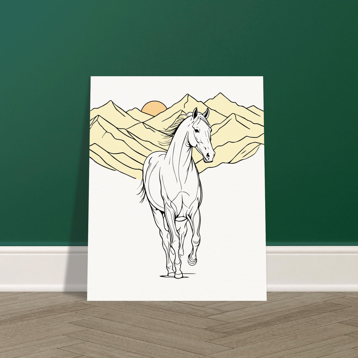 Majestic Freedom - Horse in Mountainous Landscape - - Posters