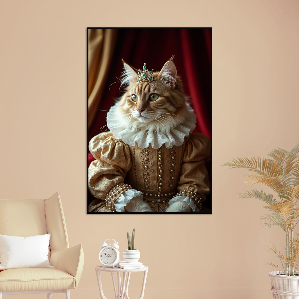 Crowned Majesty - Cat Edition - - Framed Poster