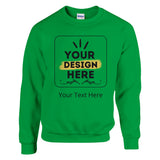 Cozy Perfection - Unisex Customizable Classic Crewneck - Irish Green - Crewneck Sweatshirts