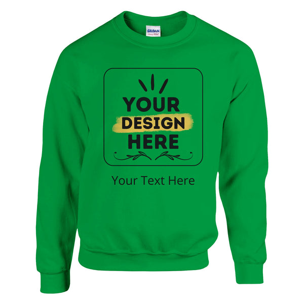 Cozy Perfection - Unisex Customizable Classic Crewneck - Irish Green - Crewneck Sweatshirts