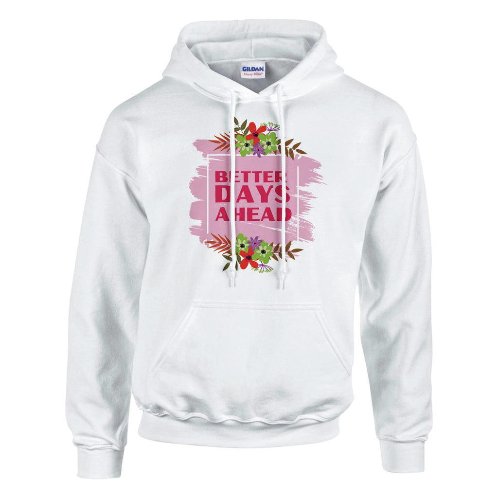 Hope Blooms - Better Days Ahead Hoodie - White - Pullover Hoodies