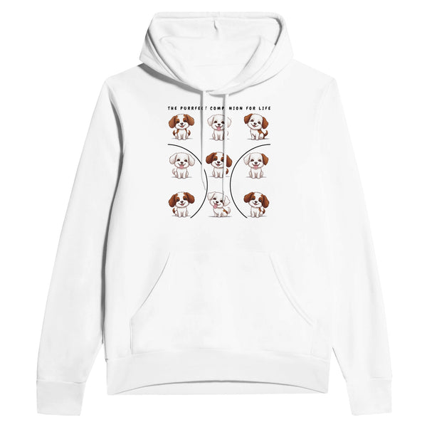 Canine Cuddles Collection - Stay Stylish, Stay Snuggled - White - Hoodies