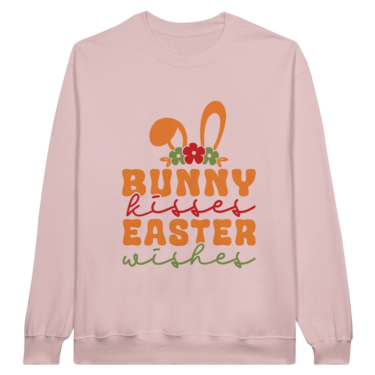 Bunny Kisses & Easter Wishes Unisex Sweatshirt - Light Pink - Unisex Sweatshirts