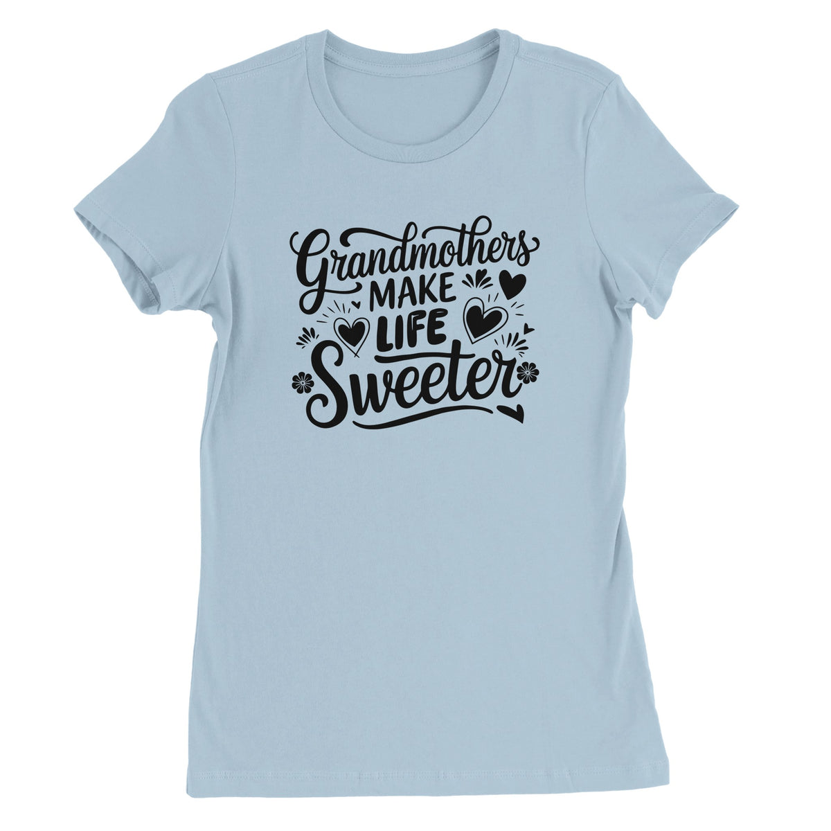 Bella + Canvas Tee Gift for the Best Grandma Ever - Baby Blue - T-Shirt