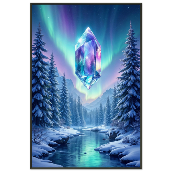 Crystal Aurora Poster – Gift of Light and Wonder - - Metal Framed Posters