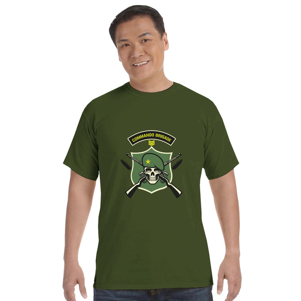 Commando Brigade - Bold and Fearless - Sage - Crewneck T-shirts