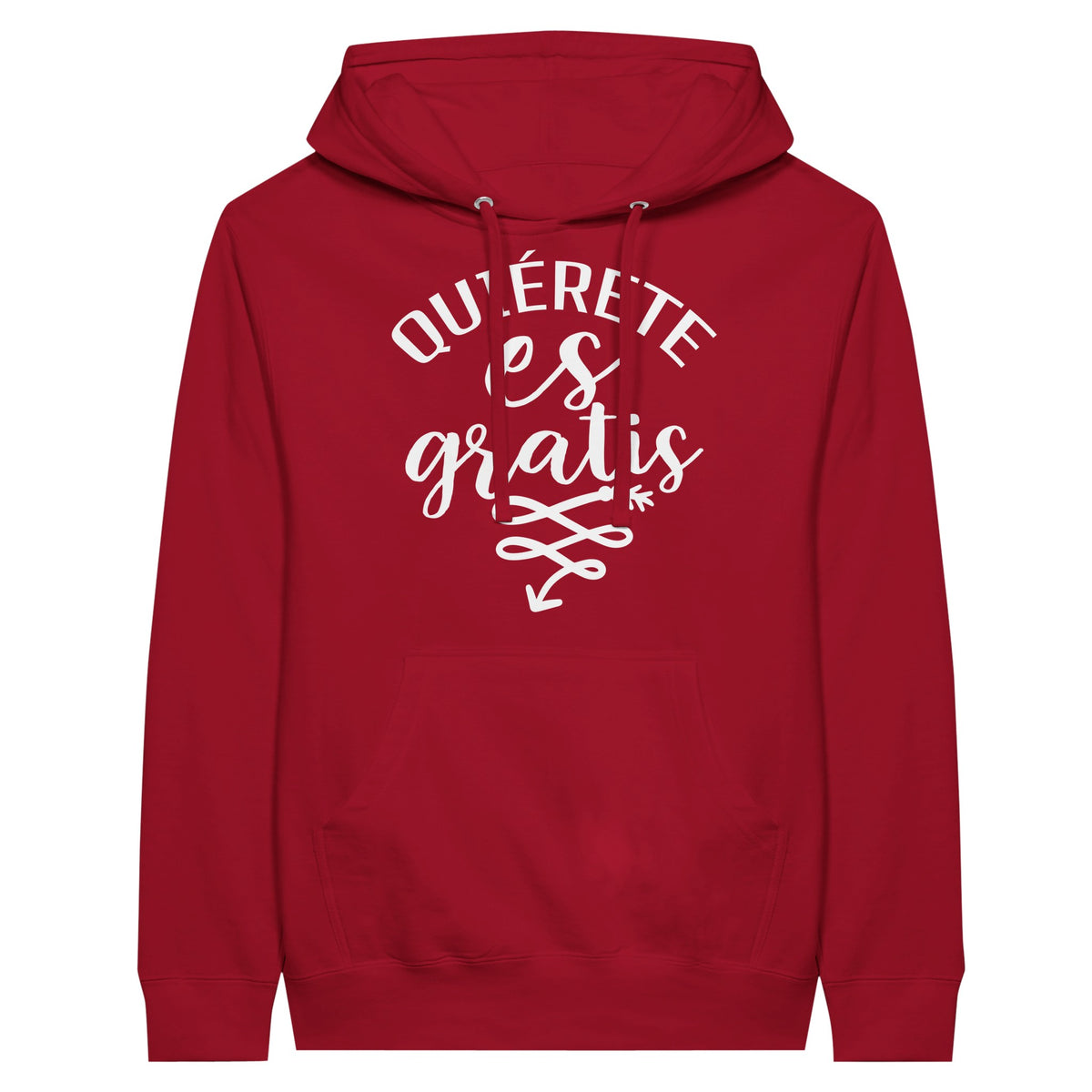 Blooms of Self-Love - Quierete Floral Hoodie - Red - Hoodies