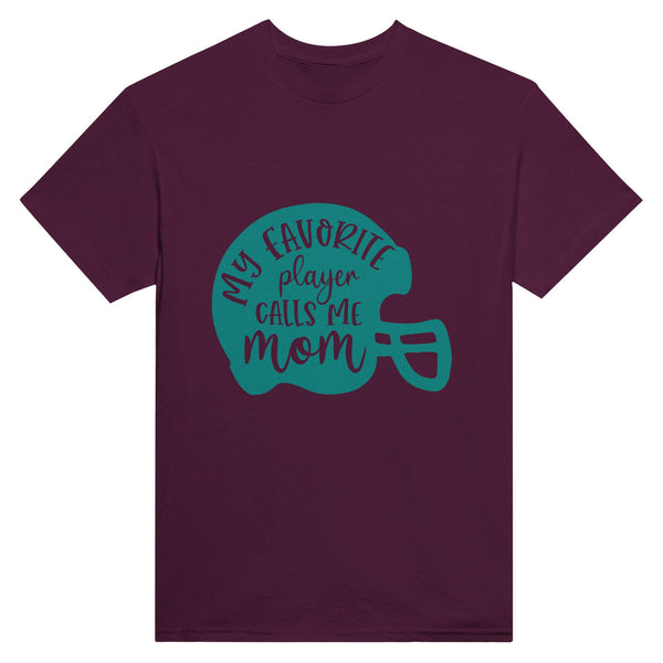 Proud Mom - 'Favorite Player' Tee - Maroon - Print Material