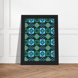 Symmetry in Blue - Luxurious Framed Print - - Wooden Framed Posters