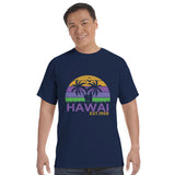 Hawaiian Sunset Vibes - Timeless Memories - Navy - T-Shirts