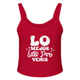 Embrace the Best - 'LO MEJOR Esta Por VENIR' Apparel! - solid red blend - Tank Tops