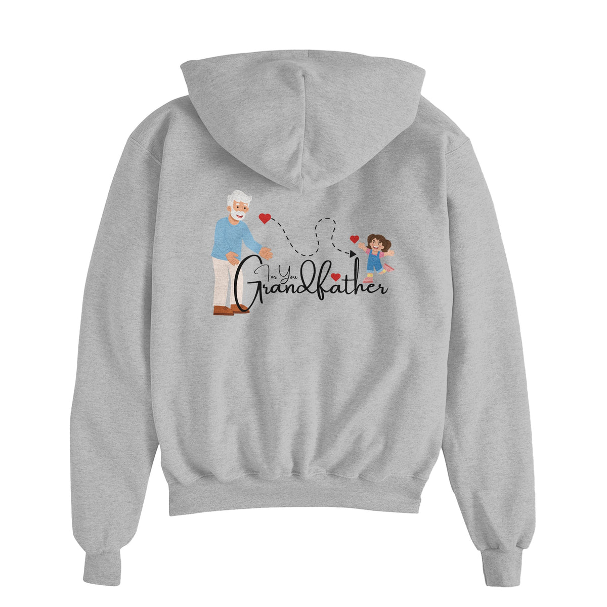 Grandfather Zip Hoodie Gift – For You with Love - - Hoodie