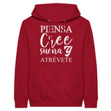 Empowerment in Motion - 'Piensa, Cree, Sueña, Atrévete' Hoodie - Red - Hoodies