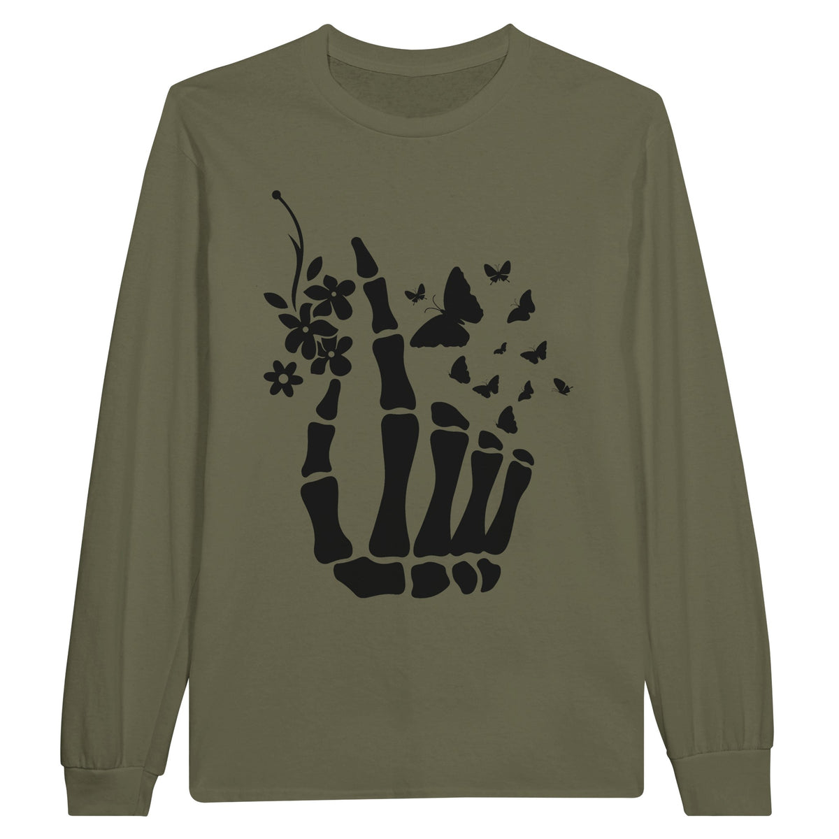 Embrace the Rock - Skeleton Hands Saga - Military Green - Sweatshirts