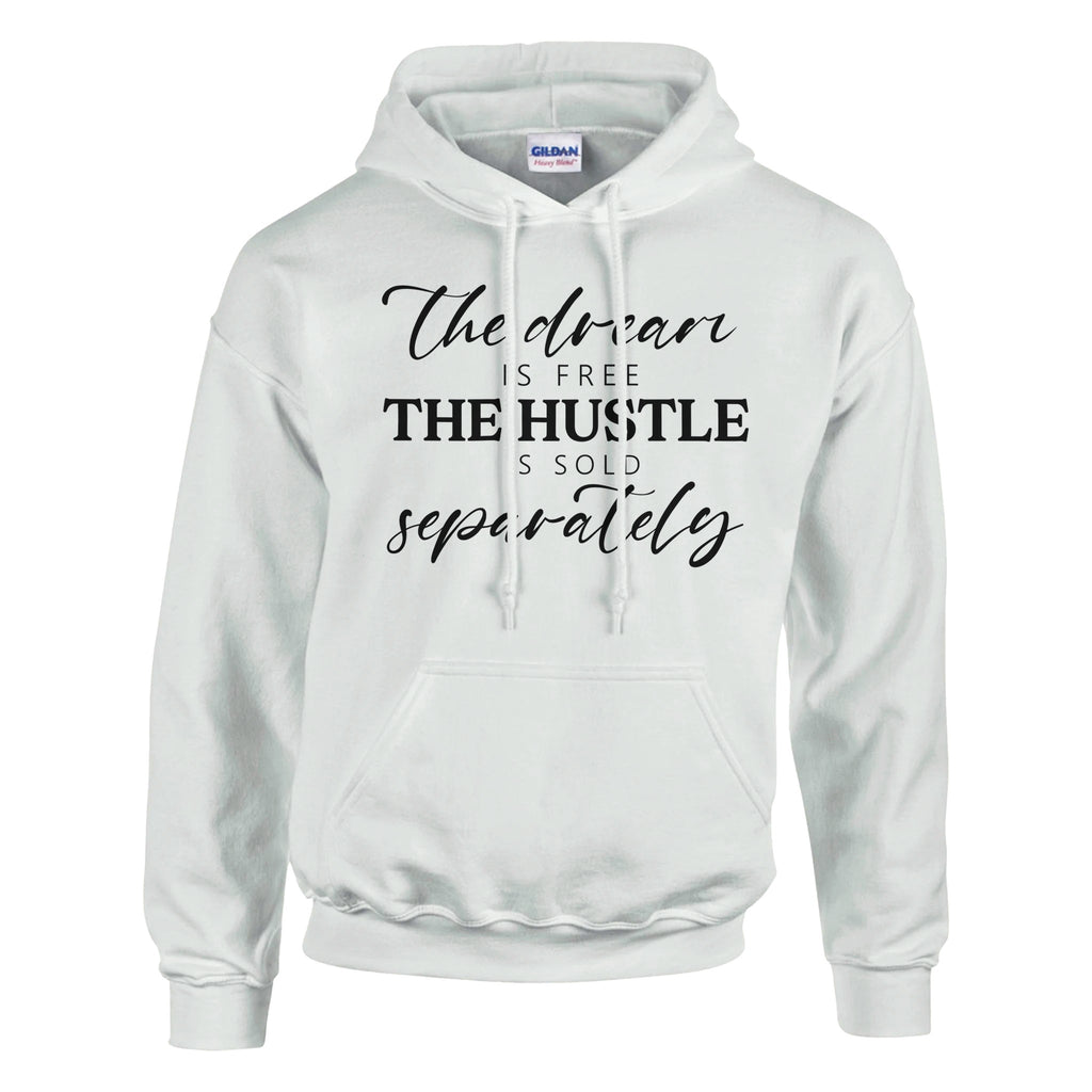 Dream Big, Hustle Hard - Unveil the Motivation - White - Hoodies