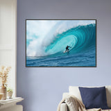 Blue Wave Motion – Metal Framed Poster - - Metal Framed Posters